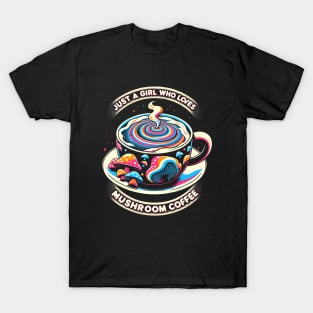 Mushroom Coffee Girl T-Shirt